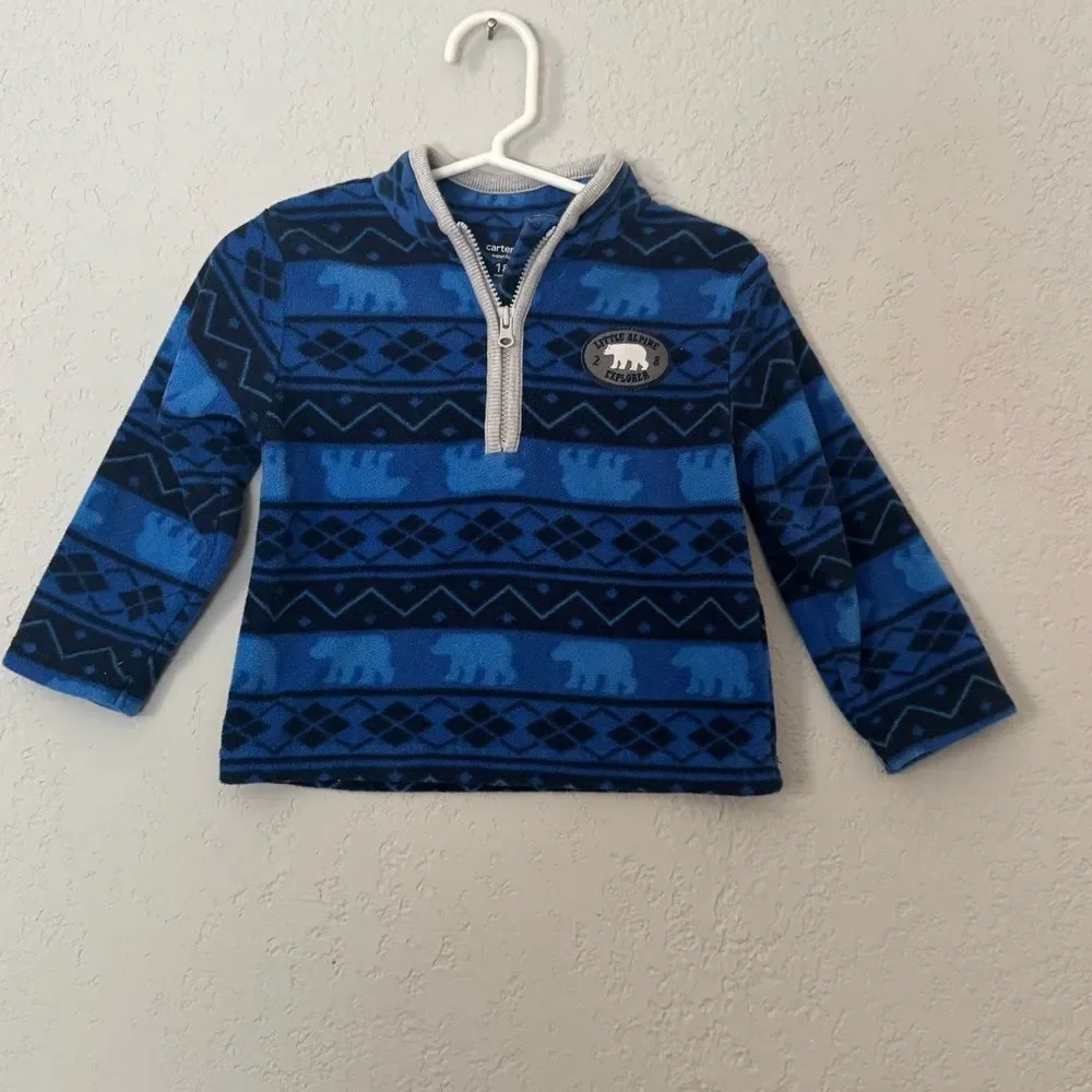 Carter's Blue Fleece Pullover